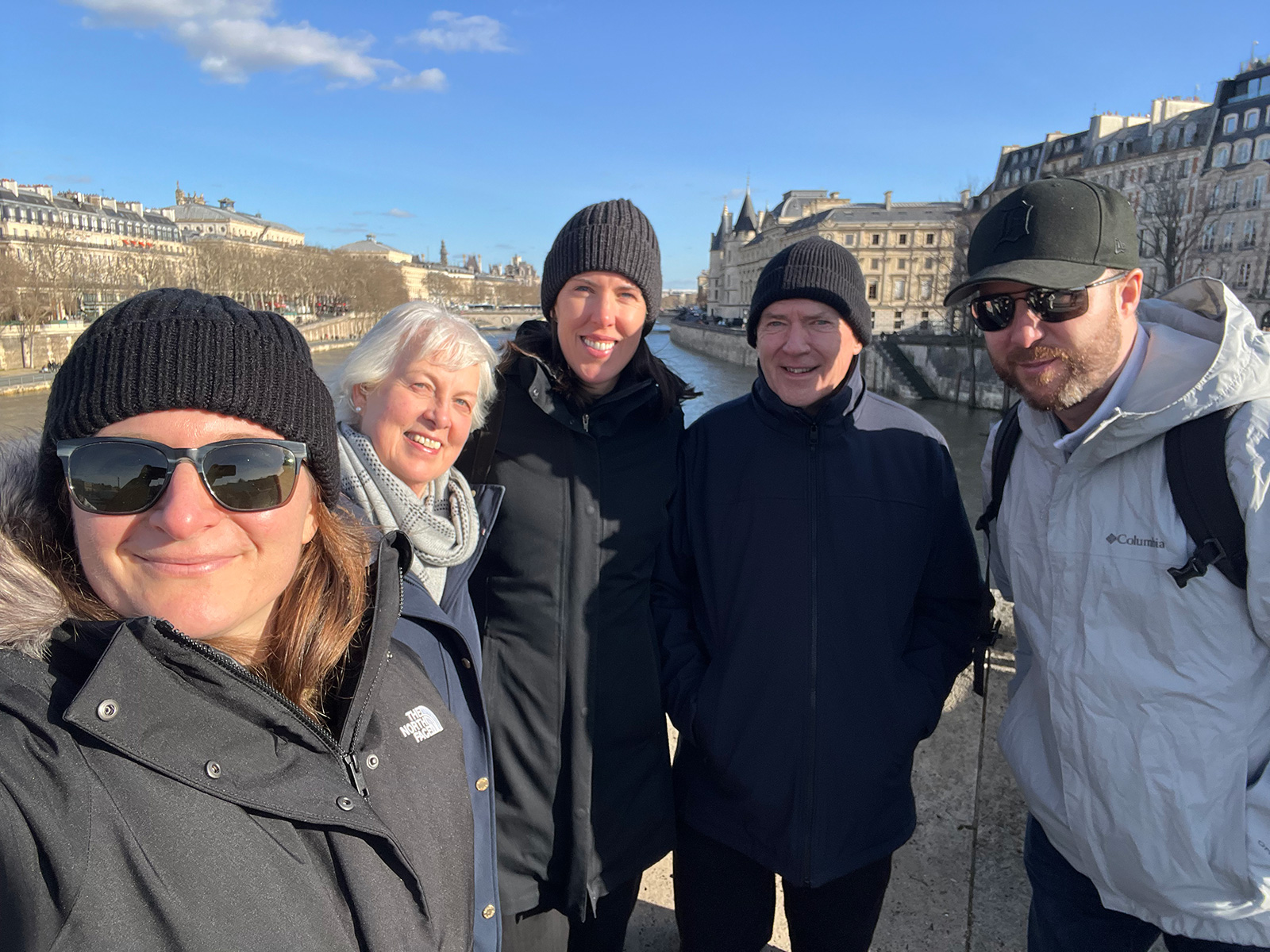 Family on Pont Neuf bridge